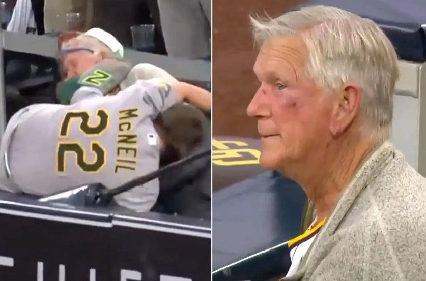 Elderly Fan Left Bloodied After Baseball Star’s Cleat Hits Him in the Face (Video)