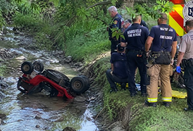 Woman Dies After Riding Lawn Mower Overturns Into Creek and Traps Her